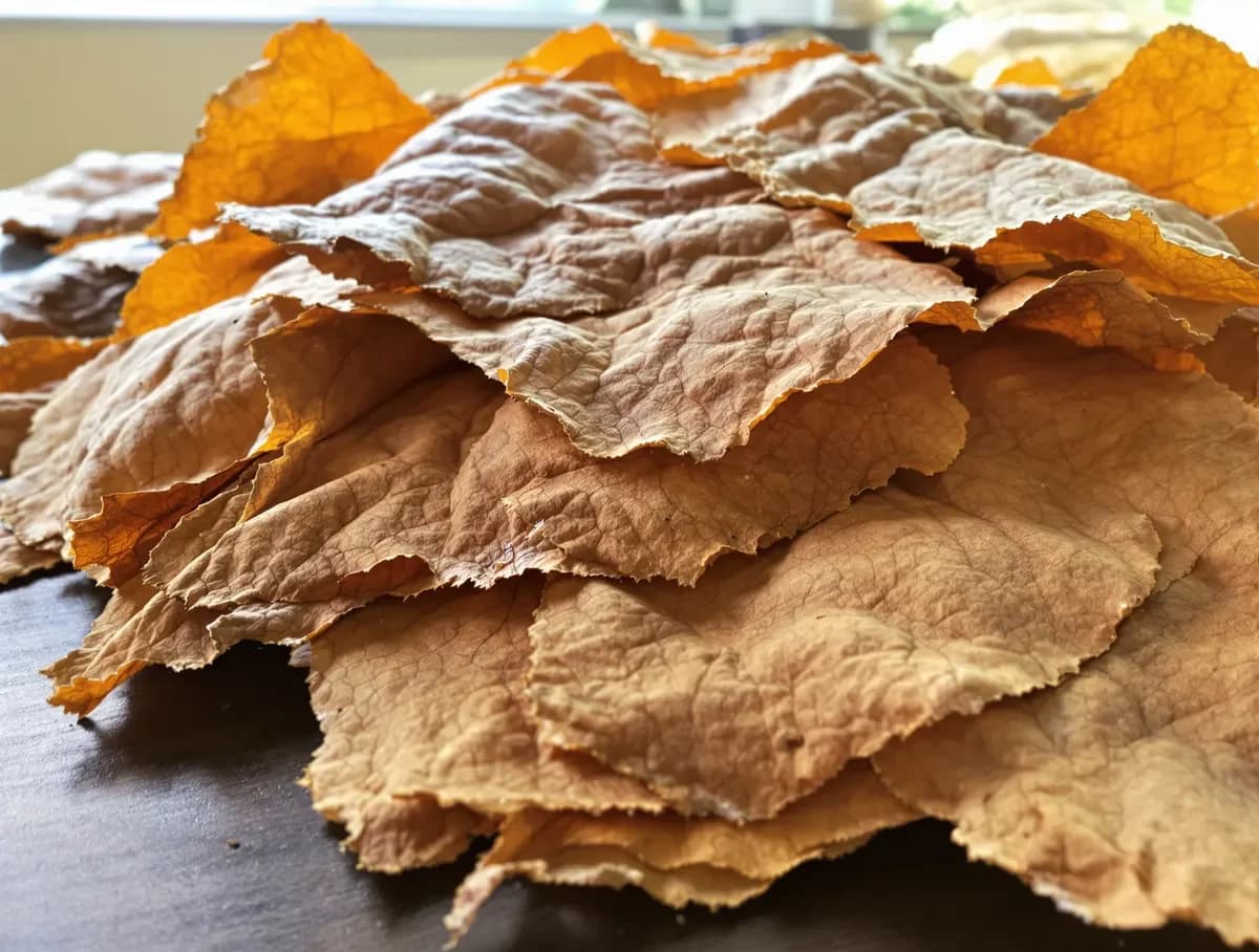 Cured tobacco lamina strips